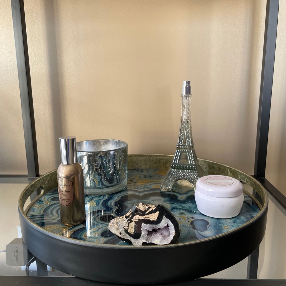 Blue and Gold Agate Display Tray 💥SOLD💥